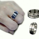 【鋼飾】鈦鋼轉運個性戒指 - 戒身可轉動設計 ~ 不褪色 抗過敏