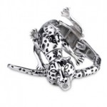 [預購商品] 316L鈦鋼創意特色個性豹子動物手鏈 -個性 時尚