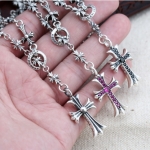 [預購商品] 925泰銀復古十字架簡約鋯石男女個性項鍊 ~ 抗過敏~ 男生女生皆可配戴